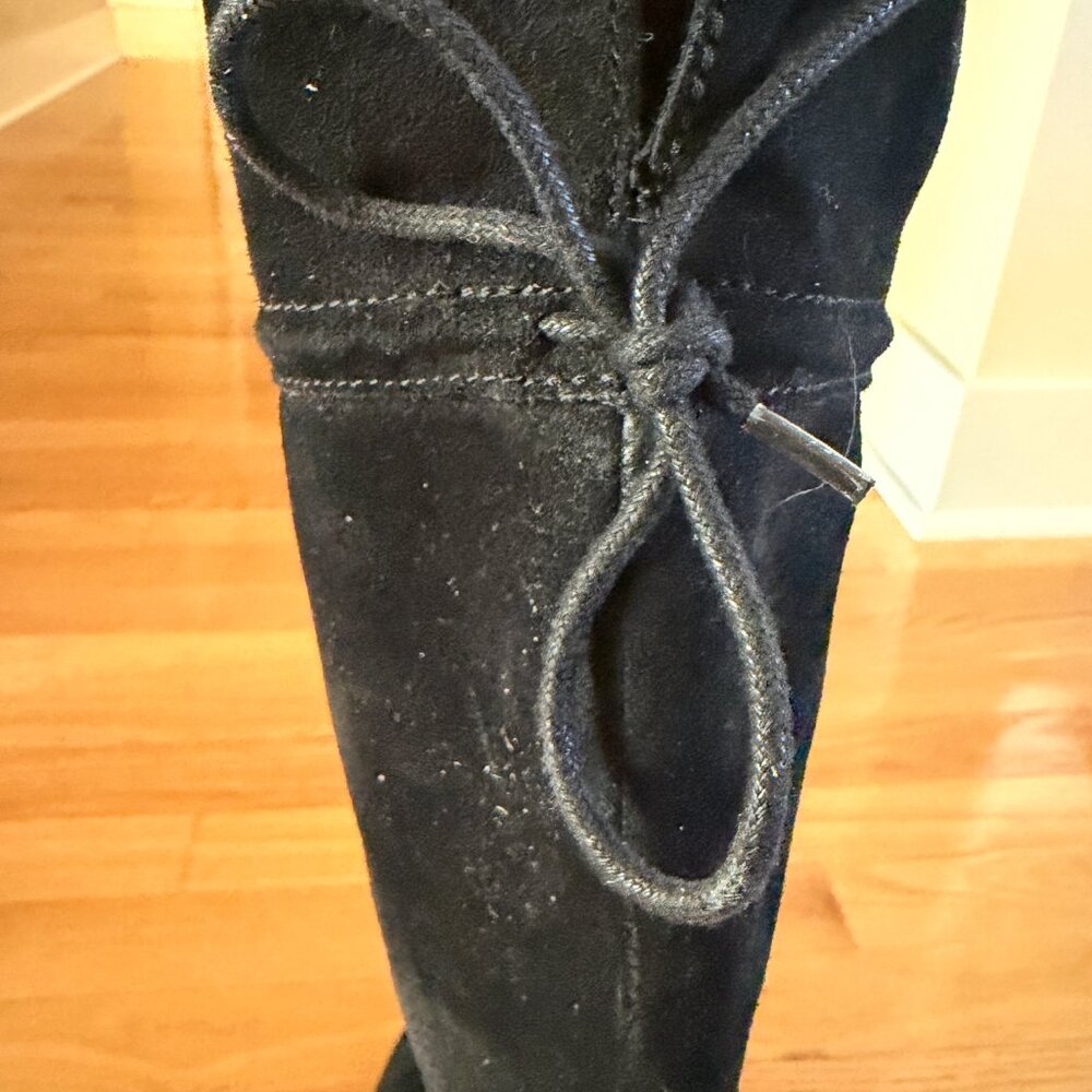 Born Gallinara Over the Knee Black Suede Boots 7.5 M - Picture 6 of 12